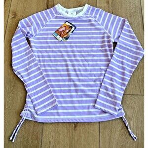 Snapperrock New Zeland  Girls Swim Top Sz 14 UPF 50+ Rashguard Shirt NWT